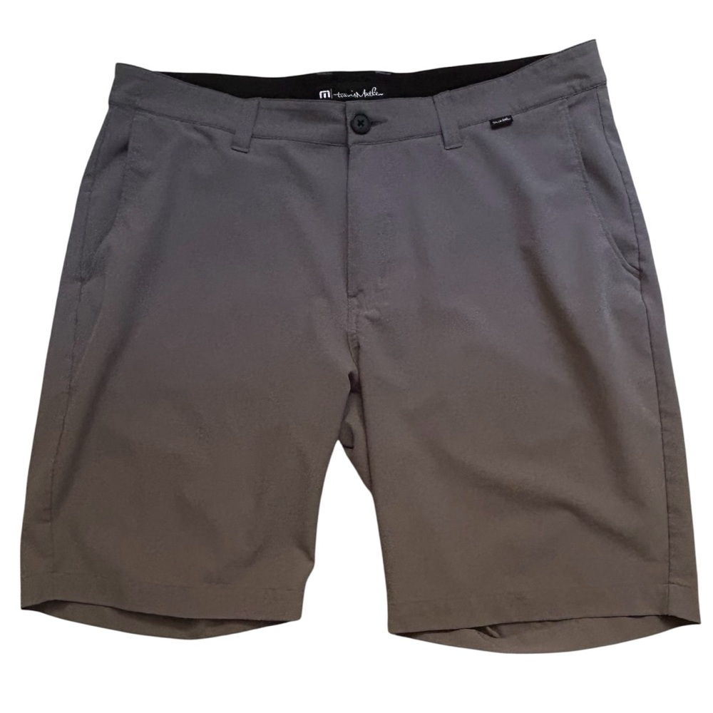 Travis Mathew‎ Mens Gray Golf Lightweight Performance Chino Flat Front Shorts 36